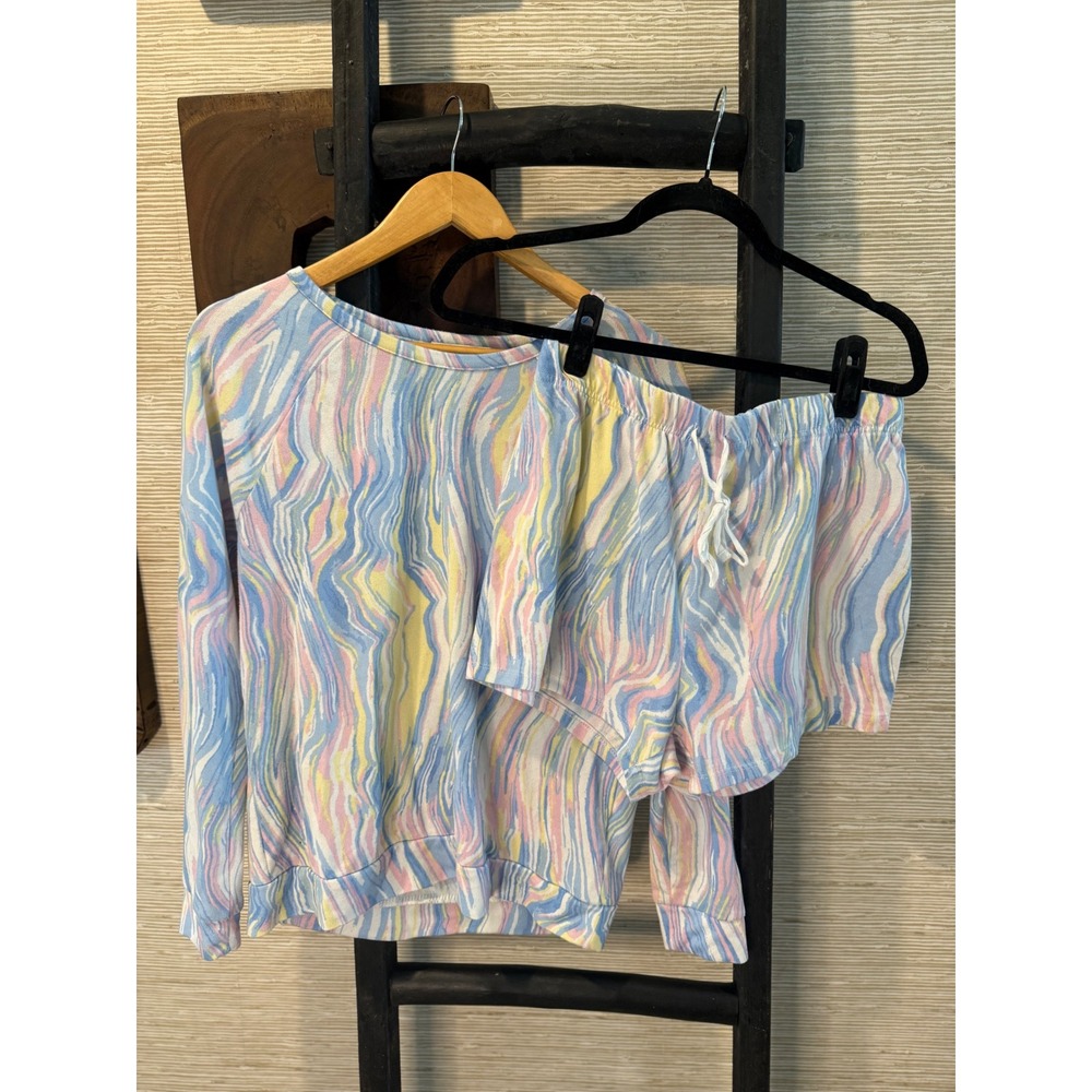 Kikit Lounge Set Long Sleeve Top‎ Shorts Sleepwear Medium